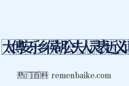太傅安乐乡侯胡公夫人灵表近义词是什么意思的图片